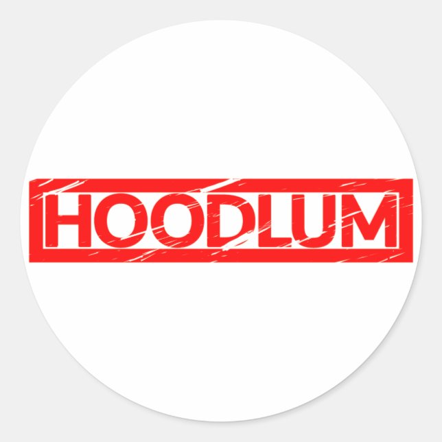 Hoodlum-Briefmarke Runder Aufkleber (Vorderseite)