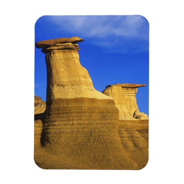 Hoodoos bei Drumheller Alberta, Kanada 2 Magnet (Vertikal)