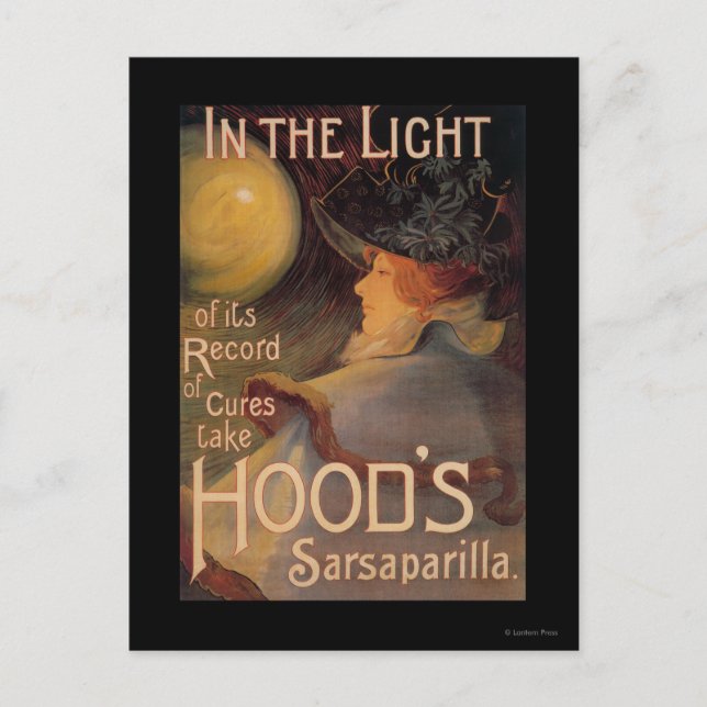 Hood's Sarsaparilla Promotionposter Postkarte (Vorderseite)
