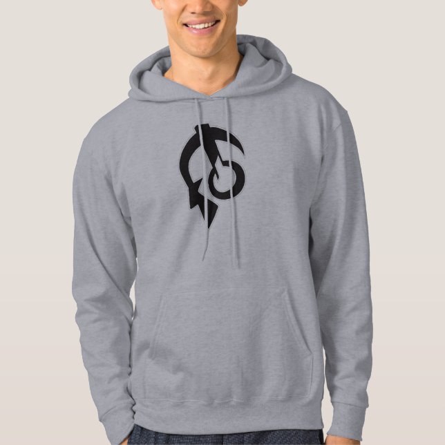 Hoody mit JG4U auf dem vorderen Schwarzen (Vorderseite)