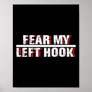 Hook linker Kickboxer Kampfsport MMA-Trainer Poster