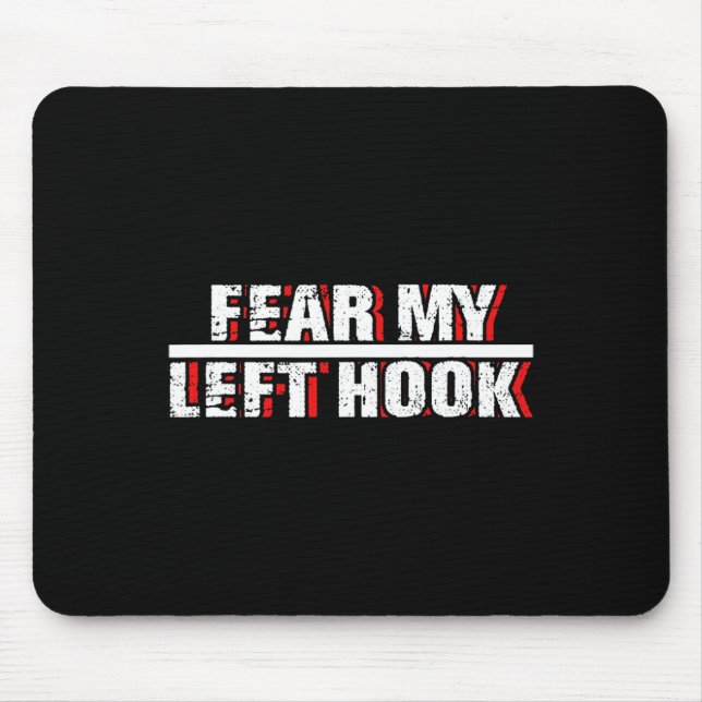 Hook Links Kickboxer Kampfsport MMA-Trainer Mousepad (Vorne)