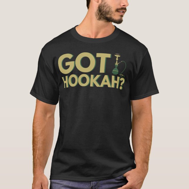 Hookah Bar and Waterpipe Shisha Reitpferd T-Shirt (Vorderseite)