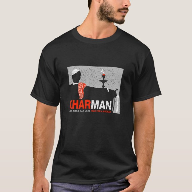 Hookah Kharman schwarzes T-Shirt (Vorderseite)