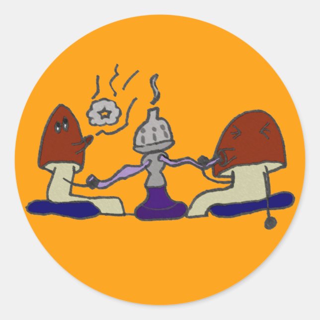 Hookah Mushrooms Sticker (Vorderseite)