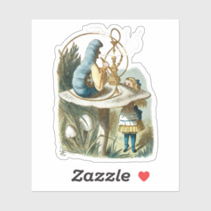 Hookah Rauchen Raupe auf Pilz Aufkleber