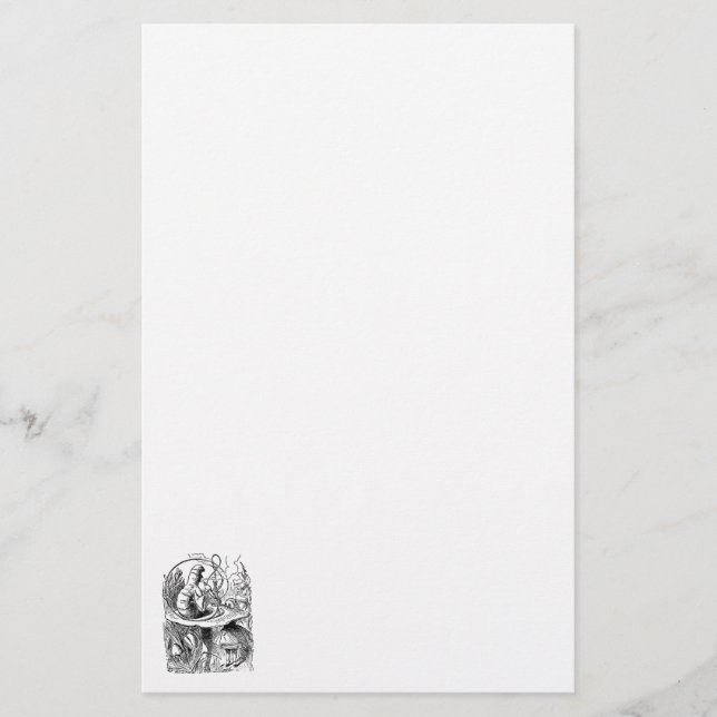 Hookah-rauchende Raupen-Alice im Wunderland Briefpapier (Vorderseite)