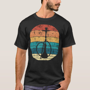 Hookah Retro Hookah Shisha Bar künstlerisch mustan T-Shirt
