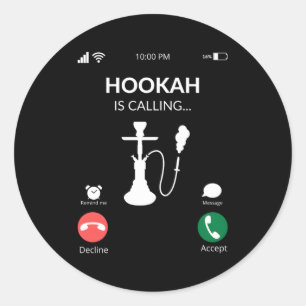 Hookah ruft Shihsa Hookah an Runder Aufkleber