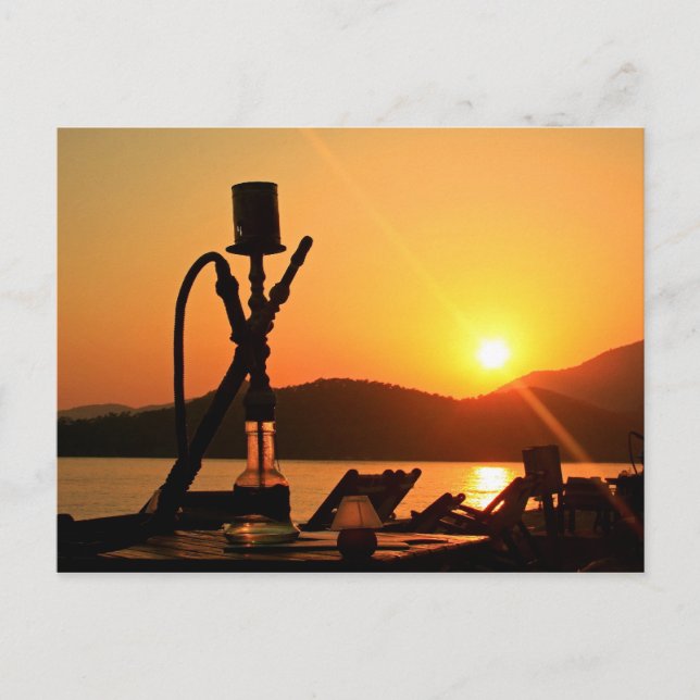 Hookah Sunset Postkarte (Vorderseite)