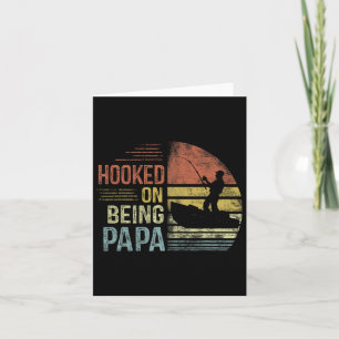 Hooked on be Papa Fishing Gifts Papa Vaterland D Karte