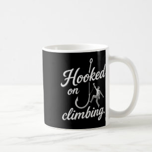 Hooked On Climbing Bold Cursive Silber Kaffeetasse