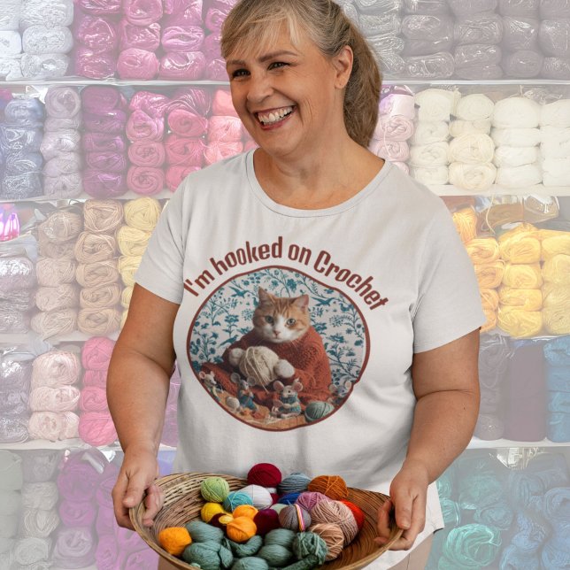 Hooked on Crochet Cute knitted cats and mice T-Shirt (Von Creator hochgeladen)