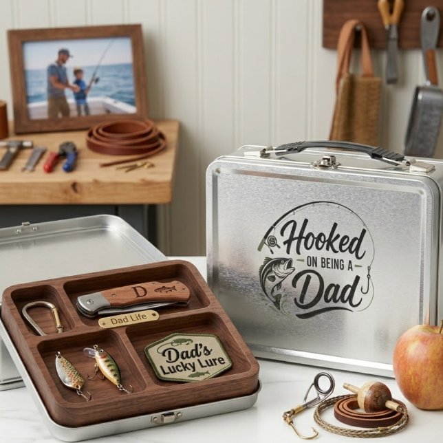 Hooked on Dad Life Metall Brotdose (Von Creator hochgeladen)