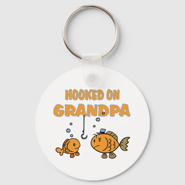 Hooked on Grandpa (Fisch) Schlüsselanhänger (Vorderseite)