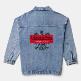 Hooked on Polkas Logo Damen Denim Jacke