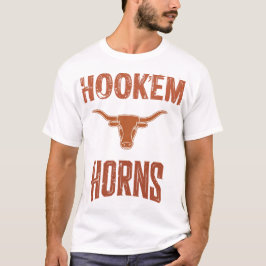 Hook'em Horns - Texas Bull Head with Longhorn T-Shirt