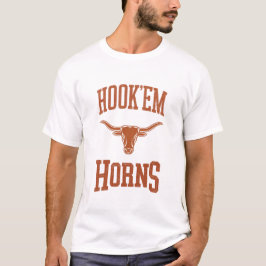 Hook'em Horns - Texas Bull Head with Longhorns T-Shirt