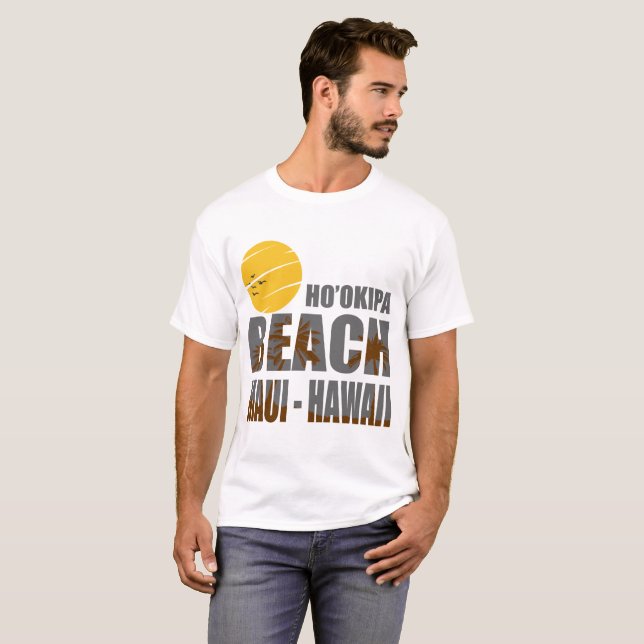 HO'OKIPA BEACH MAUI HAWAII T-Shirt (Vorne ganz)
