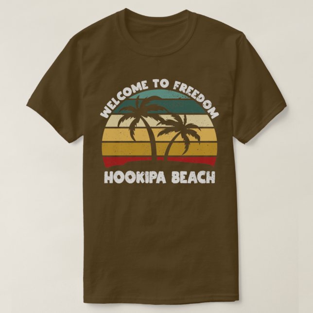 Hookipa Beach Willkommen im Sommer Hawaii Tropical T-Shirt (Design vorne)