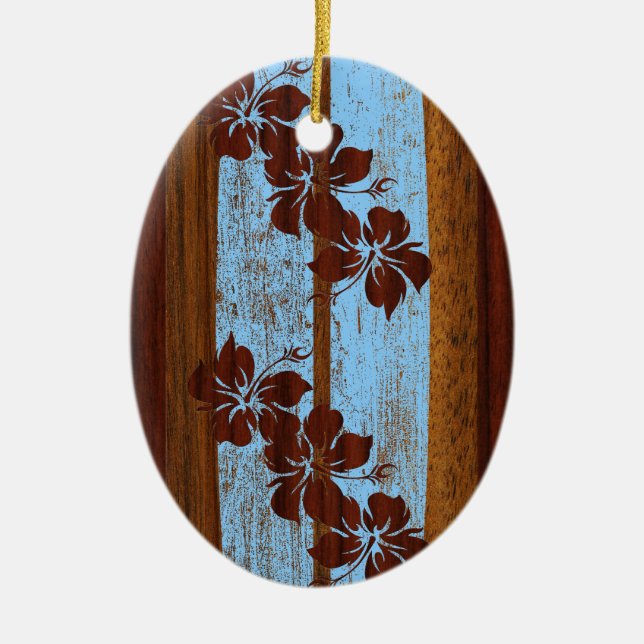 Hookipa Vintage-Surfboard-Schmuck Keramikornament (Vorne)