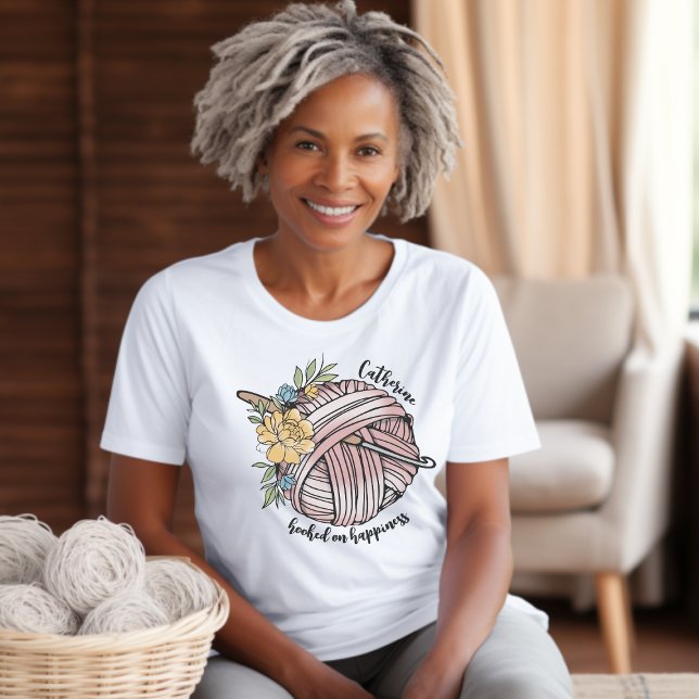 Hookokon über Glück Crochet Lovers Personalisiert T-Shirt (Von Creator hochgeladen)