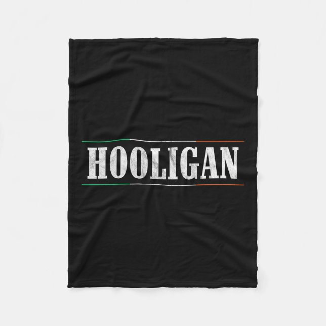 Hooligan - Irish Flag St Patricks Day Funny Fleecedecke (Vorderseite)
