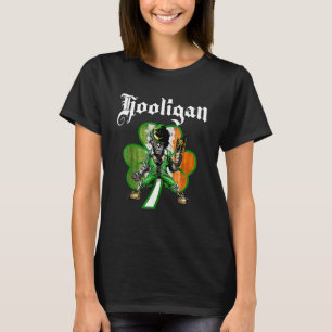 Hooligan Leprechau Leprechaun Kleeblatt St Patrick T-Shirt
