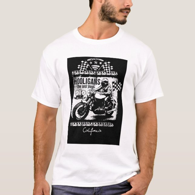 Hooligans Motorrad T - Shirt (Vorderseite)