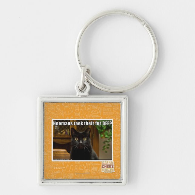 Hoomans Taek dort Pelz WEG? Schlüsselanhänger (Vorne)