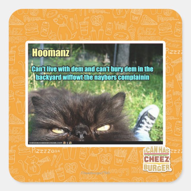 Hoomanz Quadratischer Aufkleber (Vorderseite)