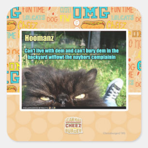 Hoomanz Quadratischer Aufkleber