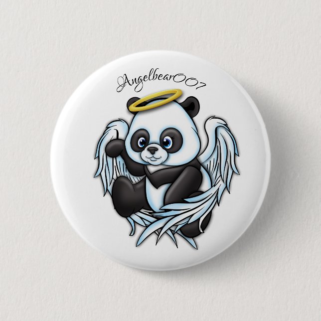 Hoooly ist es Engel und ein Bär Button (Vorderseite)