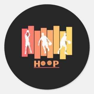 Hoop Basketball Funny - Orange Runder Aufkleber