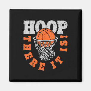 Hoop dort ist es Basketball Player Spaß Vintag Gif Magnet