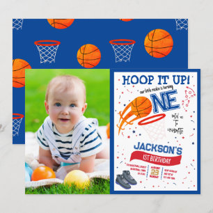 Hoop It Up Rookie Basketball Foto 1. Geburtstag Einladung