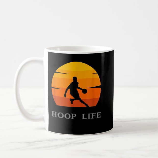 Hoop Life Basketball T - Shirt Kaffeetasse (Links)