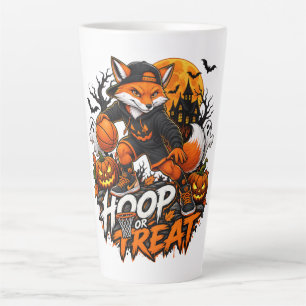 Hoop oder Treat Gruseliger Fuchs Basketball Hallow Milchtasse