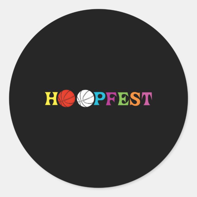 Hoopfest Runder Aufkleber (Vorderseite)