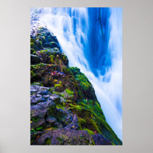 Ho'opi’i Falls, Blue Water, Kauai, Hawaii Poster