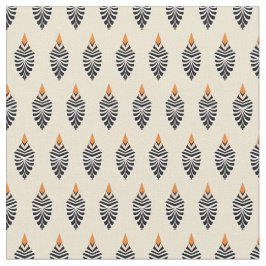 Hoopoe Bird Geometric Muster auf Off-White Stoff