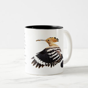 Hoopoe Bird Illustration Bird Art Birdwatcher Gesc Zweifarbige Tasse