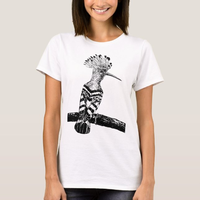 Hoopoe zeichnend T-Shirt (Vorderseite)
