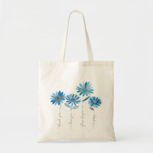 Ho'oponopono & Bohemisch Blue Blumen Tragetasche