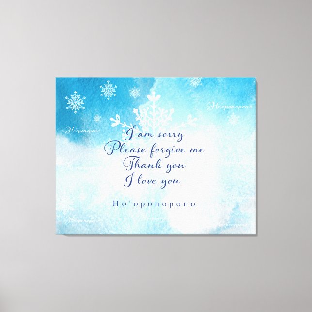 Ho'oponopono Gebet Kunst drucken Leinwanddruck (Vorderseite)