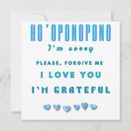 Ho'oponopono Healing Mantra - Light Blue Spiritual