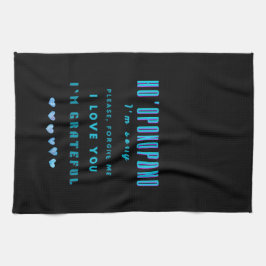 Ho'oponopono Healing Mantra - Light Blue Spiritual Geschirrtuch