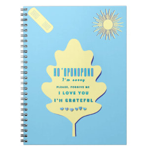 Ho'oponopono Healing Mantra - Light Blue Spiritual Notizblock