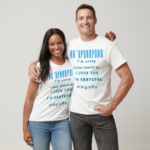 Ho'oponopono Healing Mantra - Light Blue Spiritual T-Shirt
