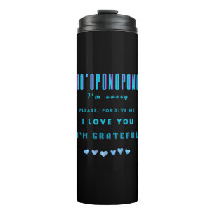 Ho'oponopono Healing Mantra - Light Blue Spiritual Thermosbecher